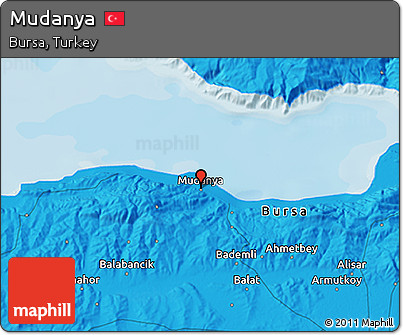 Political 3D Map of Mudanya