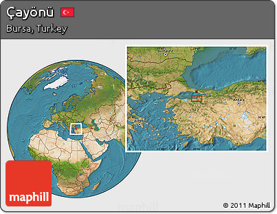 Satellite Location Map of Çayönü
