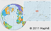 Political Location Map of the area around 40° 23' 48" N, 29° 40' 29" W