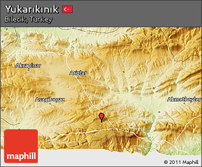 Physical 3D Map of Yukarıkınık