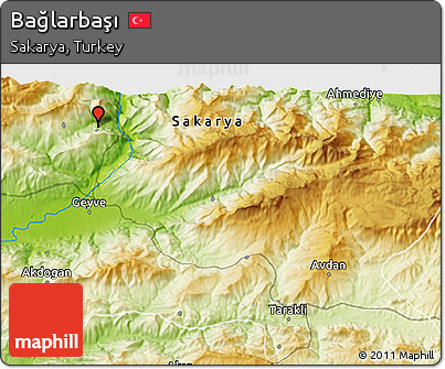 Physical 3D Map of Bağlarbaşı