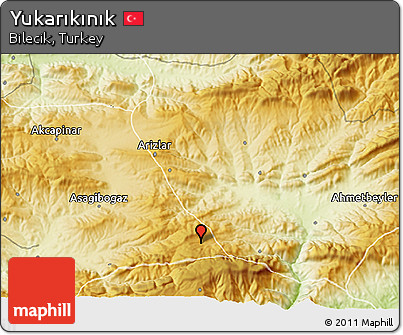 Physical 3D Map of Yukarıkınık
