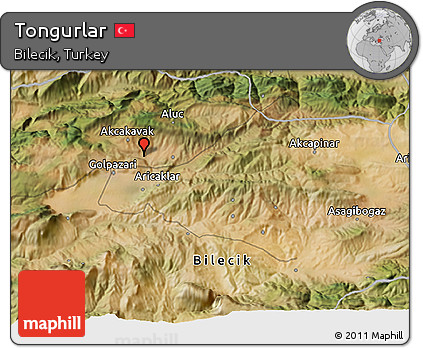 Satellite 3D Map of Tongurlar