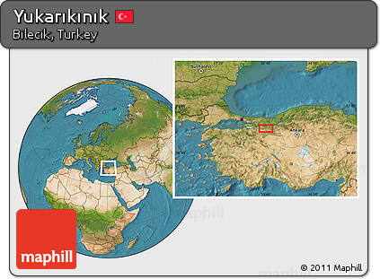 Satellite Location Map of Yukarıkınık