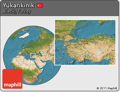 Satellite Location Map of Yukarıkınık