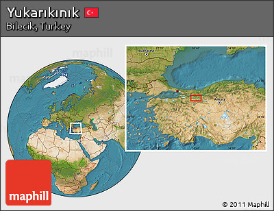 Satellite Location Map of Yukarıkınık