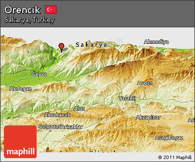 Physical Panoramic Map of Örencik
