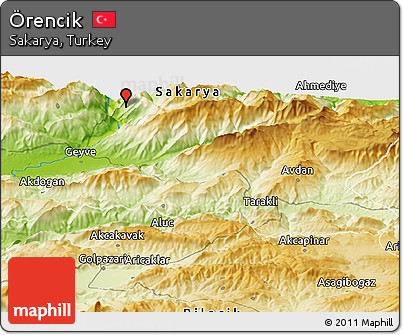Physical Panoramic Map of Örencik