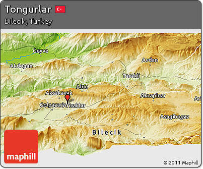 Physical Panoramic Map of Tongurlar