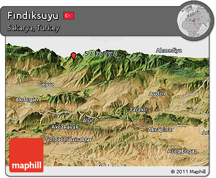 Satellite Panoramic Map of Fındıksuyu