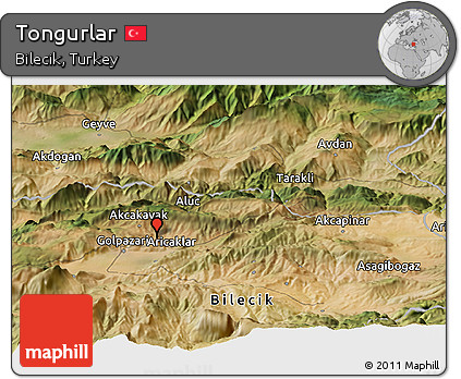 Satellite Panoramic Map of Tongurlar