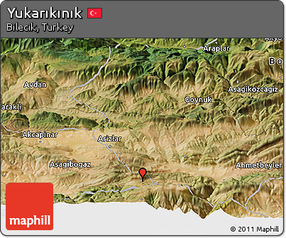 Satellite Panoramic Map of Yukarıkınık