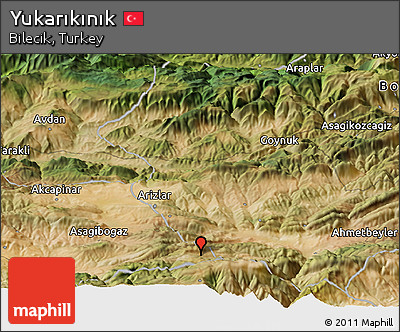 Satellite Panoramic Map of Yukarıkınık
