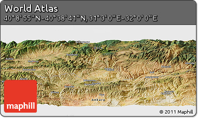 Satellite Panoramic Map of the Area around 40° 23' 48" N, 31° 31' 29" E