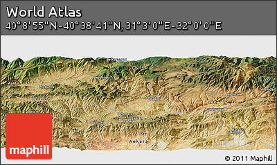Satellite Panoramic Map of the Area around 40° 23' 48" N, 31° 31' 29" E