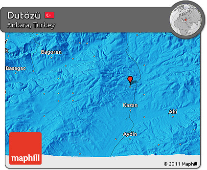 Political 3D Map of Dutözü