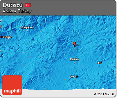 Political 3D Map of Dutözü