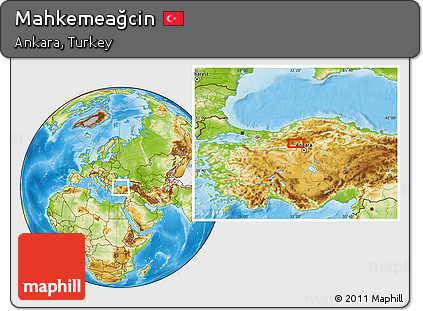 Physical Location Map of Mahkemeağcin