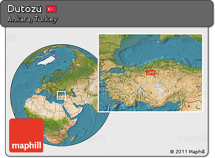 Satellite Location Map of Dutözü