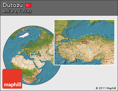 Satellite Location Map of Dutözü