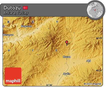 Physical Map of Dutözü