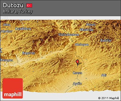 Physical Panoramic Map of Dutözü