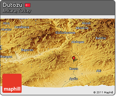 Physical Panoramic Map of Dutözü