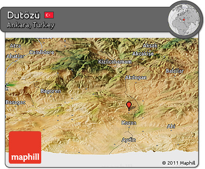 Satellite Panoramic Map of Dutözü
