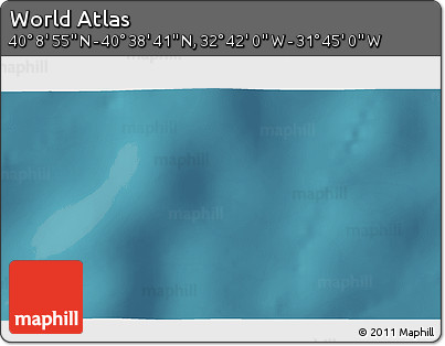 Satellite 3D Map of the Area around 40° 23' 48" N, 32° 13' 30" W