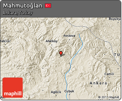 Shaded Relief 3D Map of Mahmutoğlan