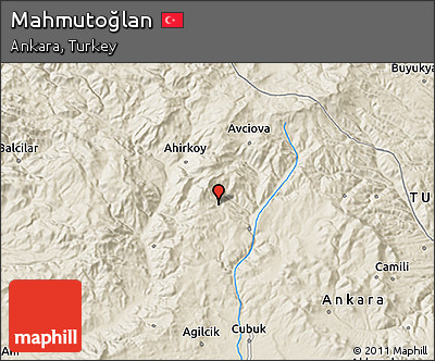 Shaded Relief 3D Map of Mahmutoğlan