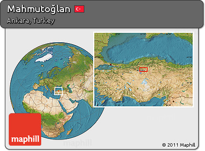 Satellite Location Map of Mahmutoğlan