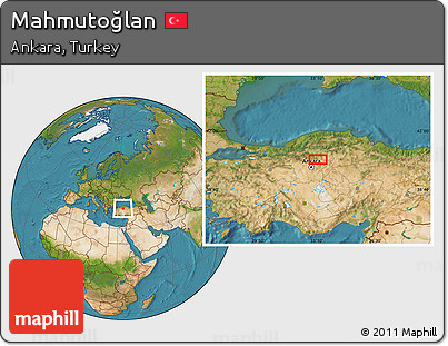 Satellite Location Map of Mahmutoğlan