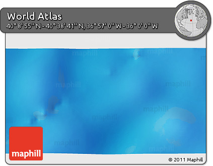 Physical 3D Map of the Area around 40° 23' 48" N, 36° 28' 30" W