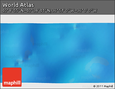 Physical 3D Map of the Area around 40° 23' 48" N, 36° 28' 30" W