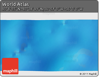 Physical 3D Map of the Area around 40° 23' 48" N, 36° 28' 30" W