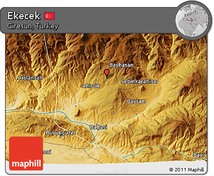 Physical 3D Map of Ekecek