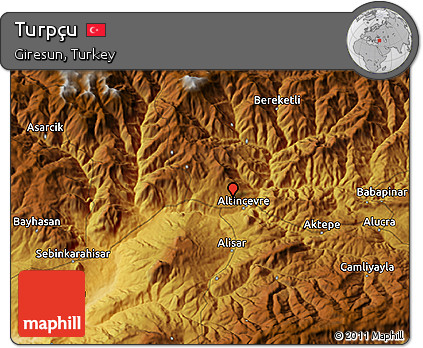 Physical 3D Map of Turpçu