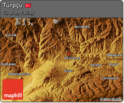 Physical 3D Map of Turpçu