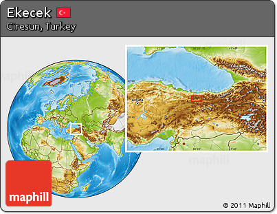Physical Location Map of Ekecek