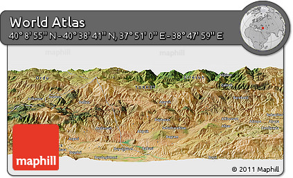 Satellite Panoramic Map of the Area around 40° 23' 48" N, 38° 19' 30" E