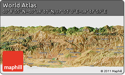 Satellite Panoramic Map of the Area around 40° 23' 48" N, 38° 19' 30" E