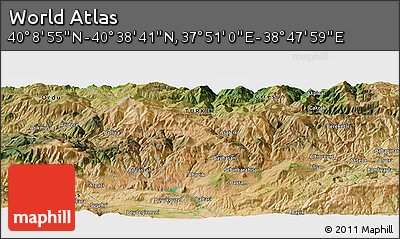 Satellite Panoramic Map of the Area around 40° 23' 48" N, 38° 19' 30" E