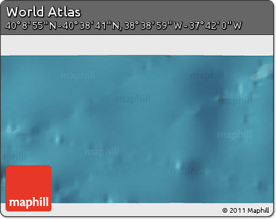 Satellite 3D Map of the Area around 40° 23' 48" N, 38° 10' 29" W