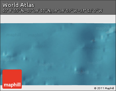 Satellite 3D Map of the Area around 40° 23' 48" N, 38° 10' 29" W