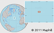 Gray Location Map of the area around 40° 23' 48" N, 38° 10' 29" W