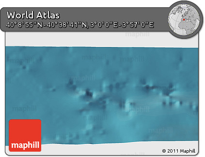 Satellite 3D Map of the Area around 40° 23' 48" N, 3° 28' 30" E