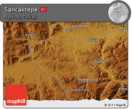 Physical 3D Map of Sancaktepe