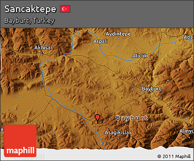 Physical 3D Map of Sancaktepe
