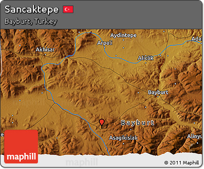 Physical 3D Map of Sancaktepe
